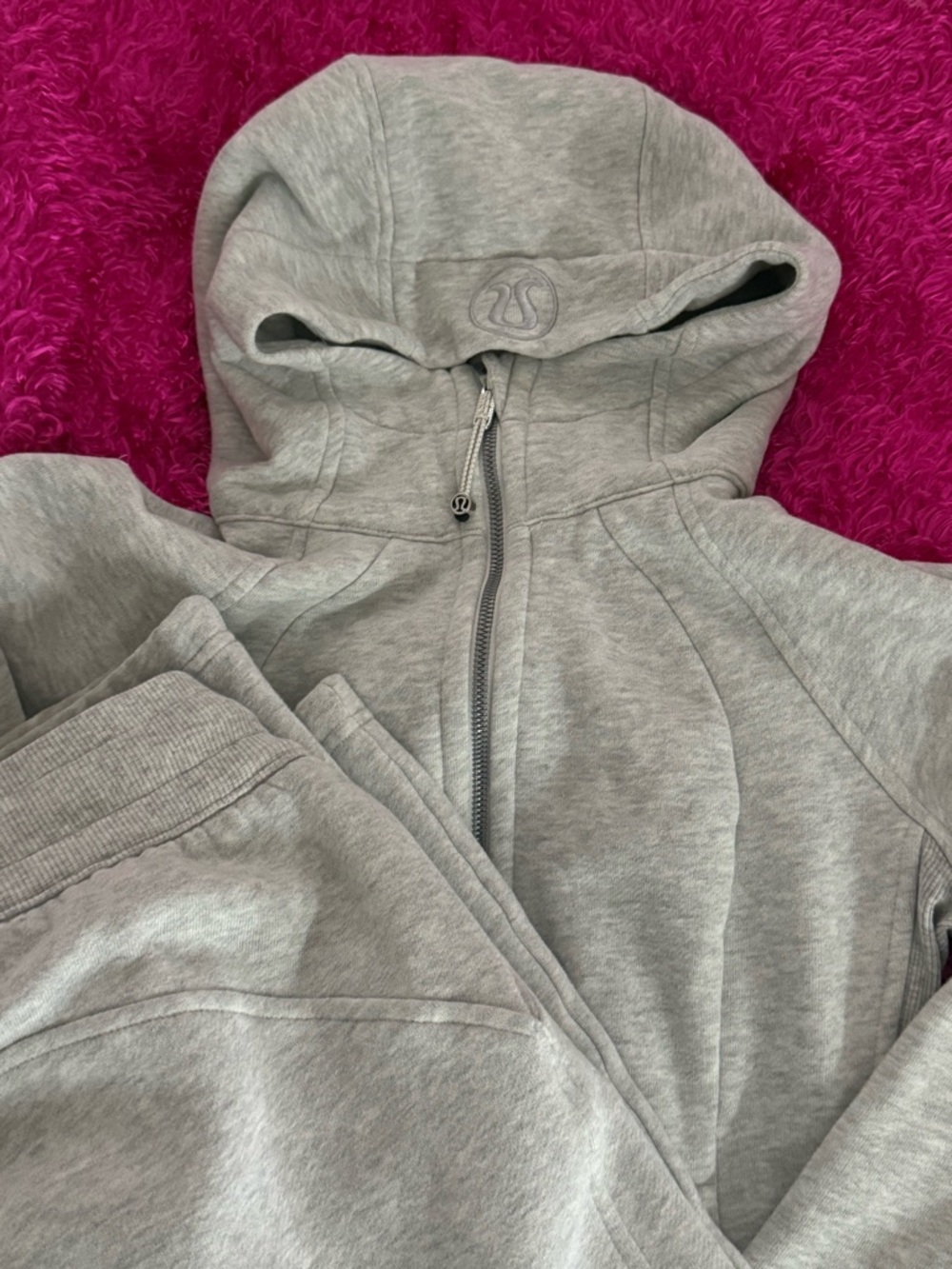 lululemon athletica Heather scuba Gray Full-Zip Hoodie and Joggers